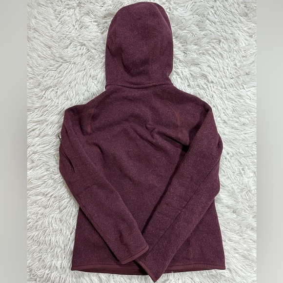 PATAGONIA Women's Better Sweater Full-Zip Hoody Jacket Dark Currant Red - Small - Picture 3 of 9